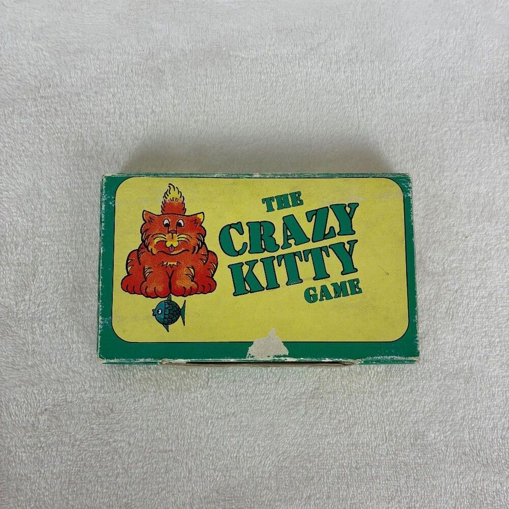 VTG 80’s Crazy Kitty Puzzle 9 Piece Card Cat Game Retro Logic Educational School